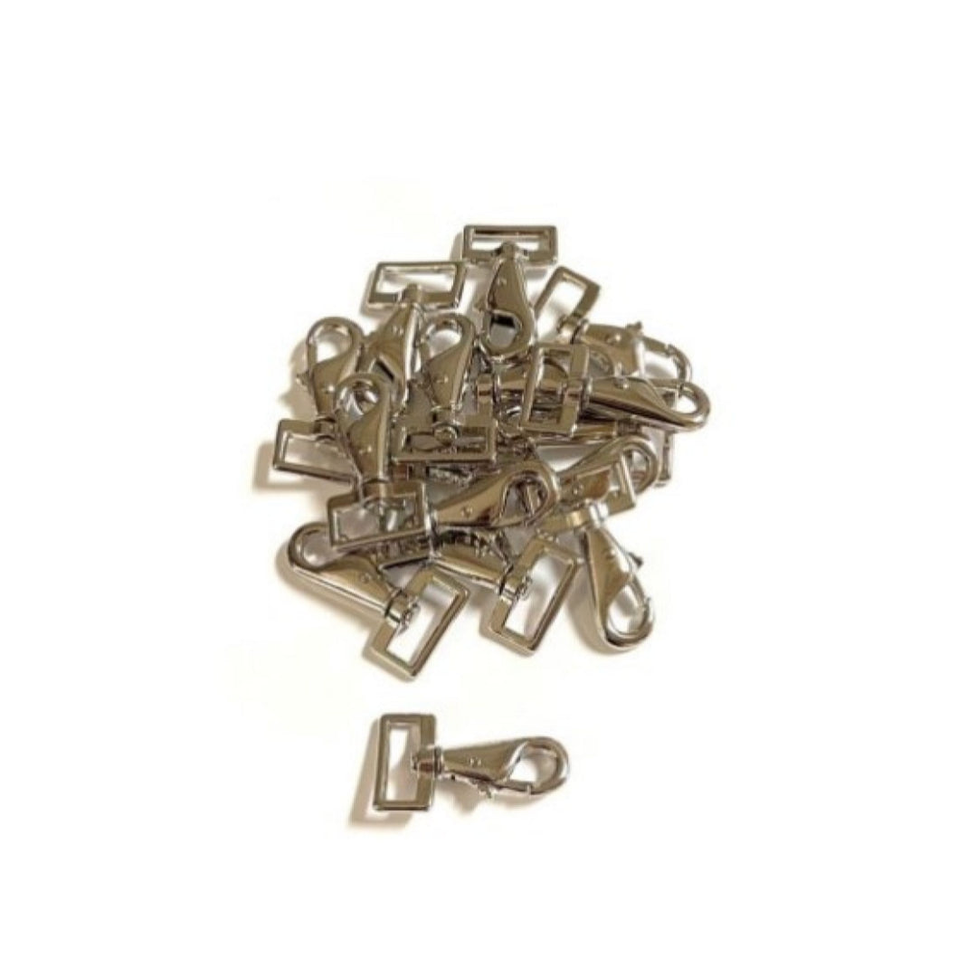 1"/25mm Snap Clip Horse Pony Rug Repairs Leg Clip Nickel Plated For Dog Leads Webbing Straps