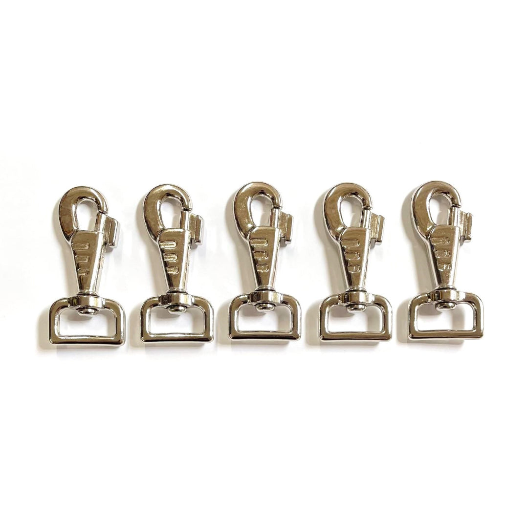 25mm Fluted Heavy Duty Trigger Clips Hooks Nickel Plated For Dog Leads Webbing Bags Straps