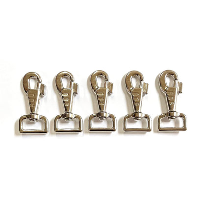25mm Fluted Heavy Duty Trigger Clips Hooks Nickel Plated For Dog Leads Webbing Bags Straps