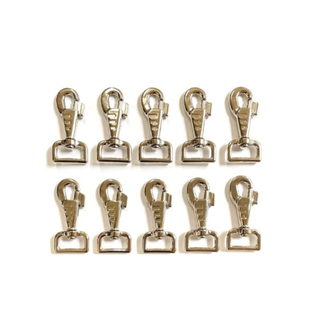 25mm Fluted Heavy Duty Trigger Clips Hooks Nickel Plated For Dog Leads Webbing Bags Straps