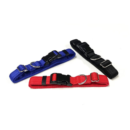 Adjustable Dog Collars 25mm Cushion Webbing In Various Colours And Sizes Small Medium Large