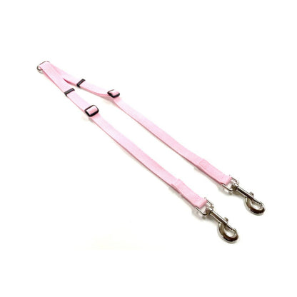 20mm Adjustable 2 Way Coupler Splitter Dog Leads Leash Strong Durable Webbing In 19 Various Colours