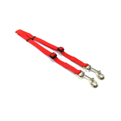 20mm Adjustable 2 Way Coupler Splitter Dog Leads Leash Strong Durable Webbing In 19 Various Colours