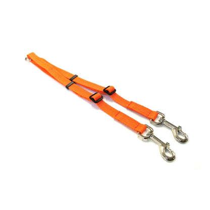 20mm Adjustable 2 Way Coupler Splitter Dog Leads Leash Strong Durable Webbing In 19 Various Colours