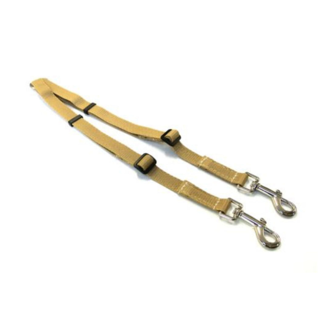 20mm Adjustable 2 Way Coupler Splitter Dog Leads Leash Strong Durable Webbing In 19 Various Colours