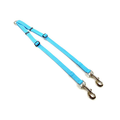 20mm Adjustable 2 Way Coupler Splitter Dog Leads Leash Strong Durable Webbing In 19 Various Colours