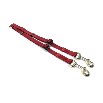 20mm Adjustable 2 Way Coupler Splitter Dog Leads Leash Strong Durable Webbing In 19 Various Colours