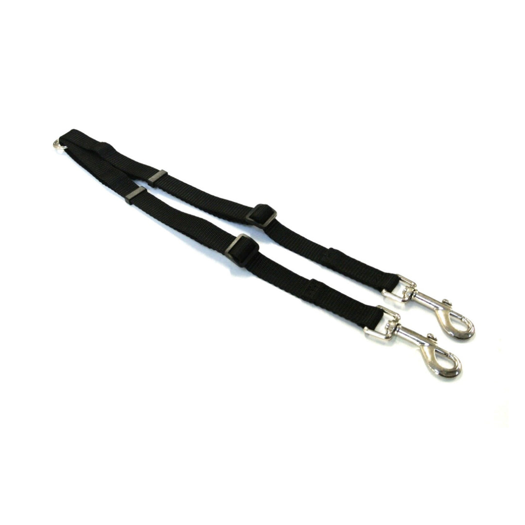 20mm Adjustable 2 Way Coupler Splitter Dog Leads Leash Strong Durable Webbing In 19 Various Colours