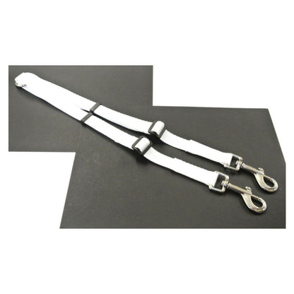 20mm Adjustable 2 Way Coupler Splitter Dog Leads Leash Strong Durable Webbing In 19 Various Colours