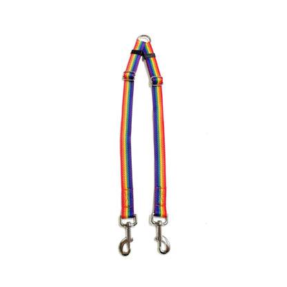 25mm Adjustable 2 Way Coupler Splitter Dog Leads Leash Strong Durable Webbing In 19 Various Colours