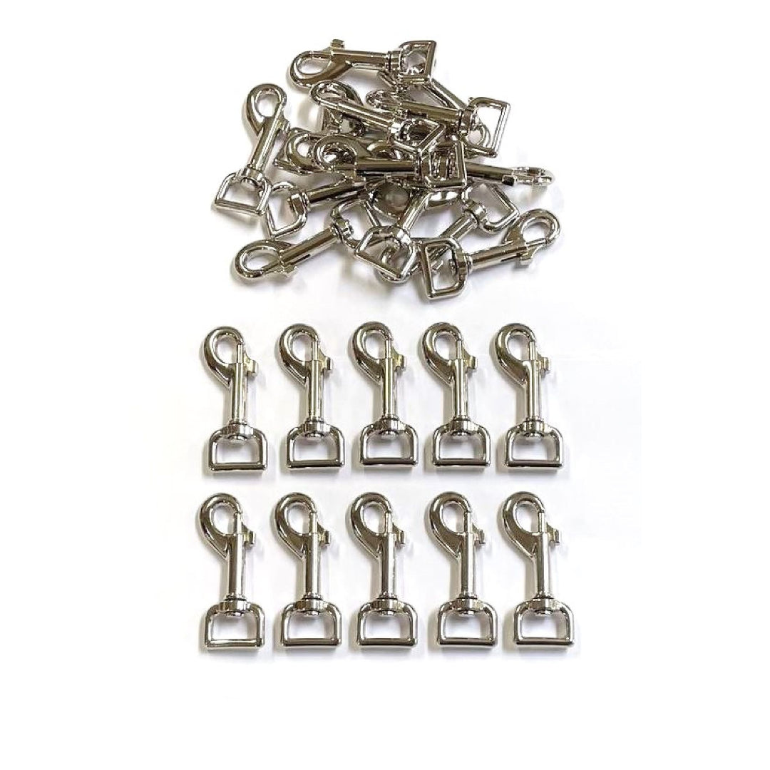 20mm Heavy Duty Trigger Clips Hooks Nickel Plated For Dog Leads Webbing Bags Straps