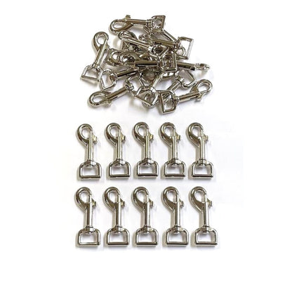 20mm Heavy Duty Trigger Clips Hooks Nickel Plated For Dog Leads Webbing Bags Straps