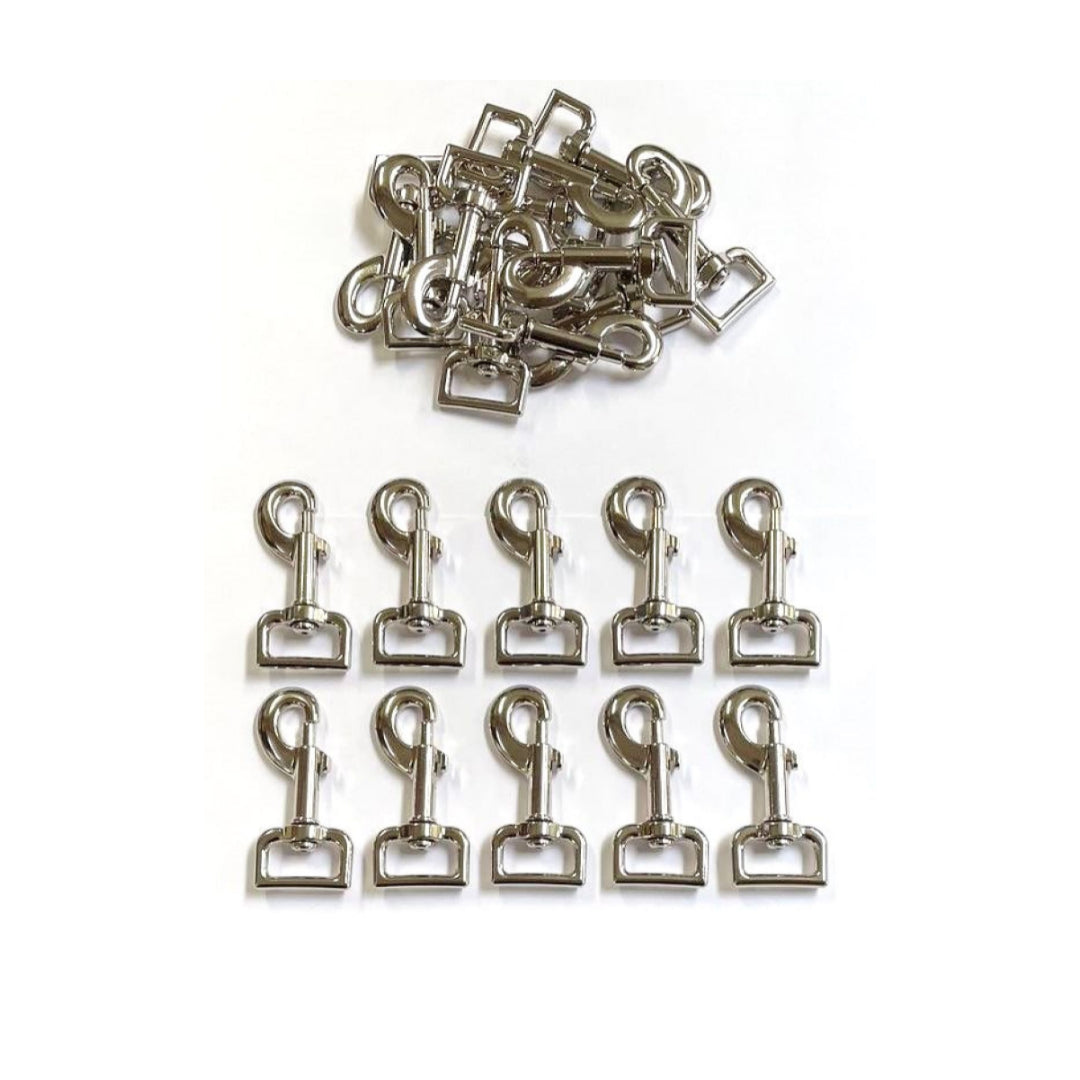 25mm Heavy Duty Trigger Clips Hooks Nickel Plated For Dog Leads Webbing Bags Straps