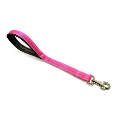 20" Short Close Control Dog Lead With Padded Handle In Various Colours 25mm Webbing