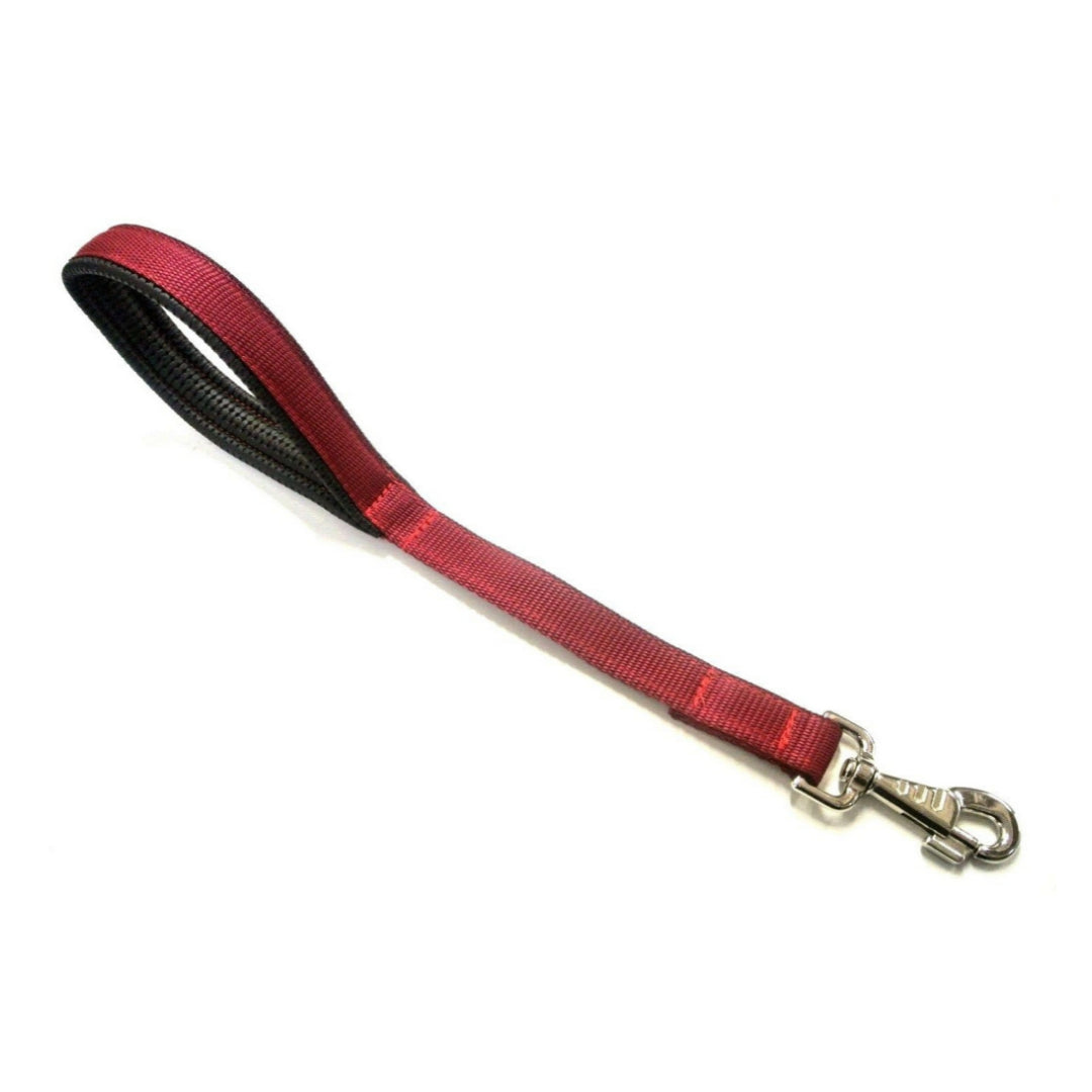 20" Short Close Control Dog Lead With Padded Handle In Various Colours 25mm Webbing