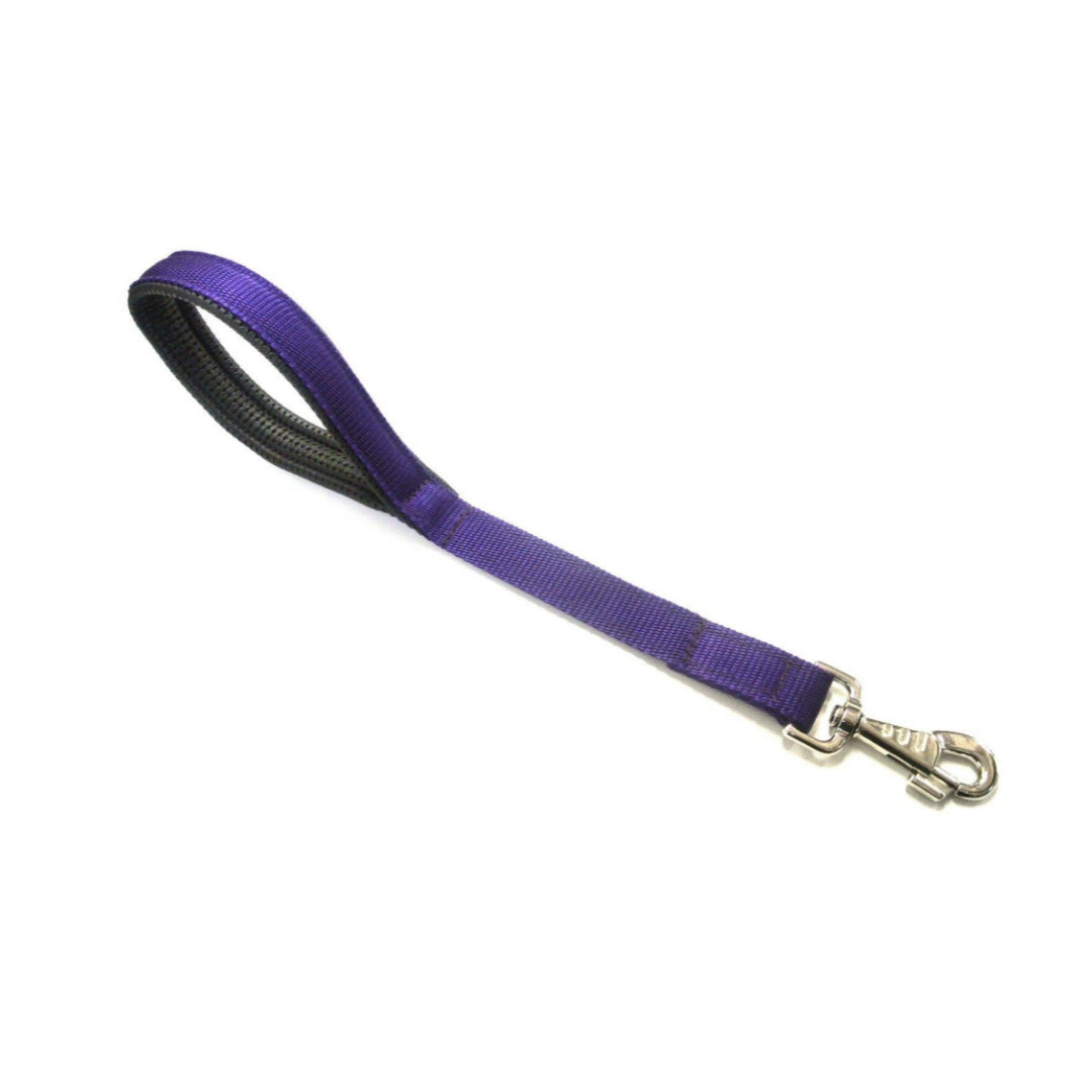 20" Short Close Control Dog Lead With Padded Handle In Various Colours 25mm Webbing