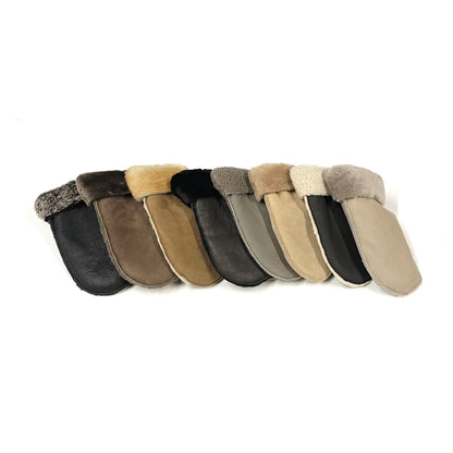 100% Genuine Sheepskin Mittens Mens Ladies Gloves Various Colours Made In The UK