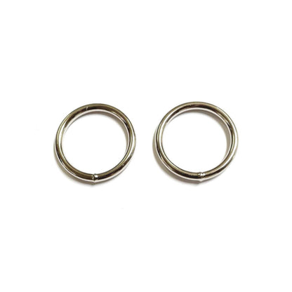 32mm Welded O-Ring Metal Nickel Plated 4mm Thick Circle Rings Webbing Bags Straps