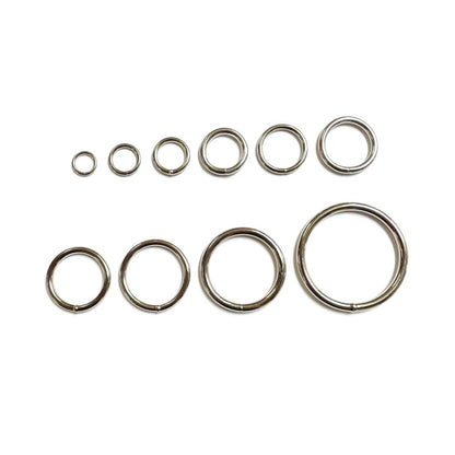 22mm Welded O-Ring Metal Nickel Plated 3mm Thick Circle Rings Webbing Bags Straps
