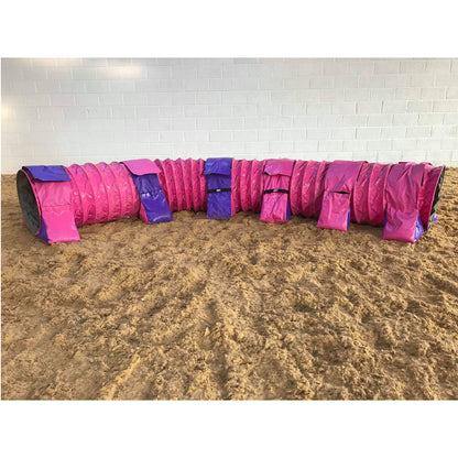 Dog Agility Training Tunnel Sandbags Adjustable 60cm - 80cm Diameter For Indoor And Outdoor UV PVC In Various Colours 300mm Material Width