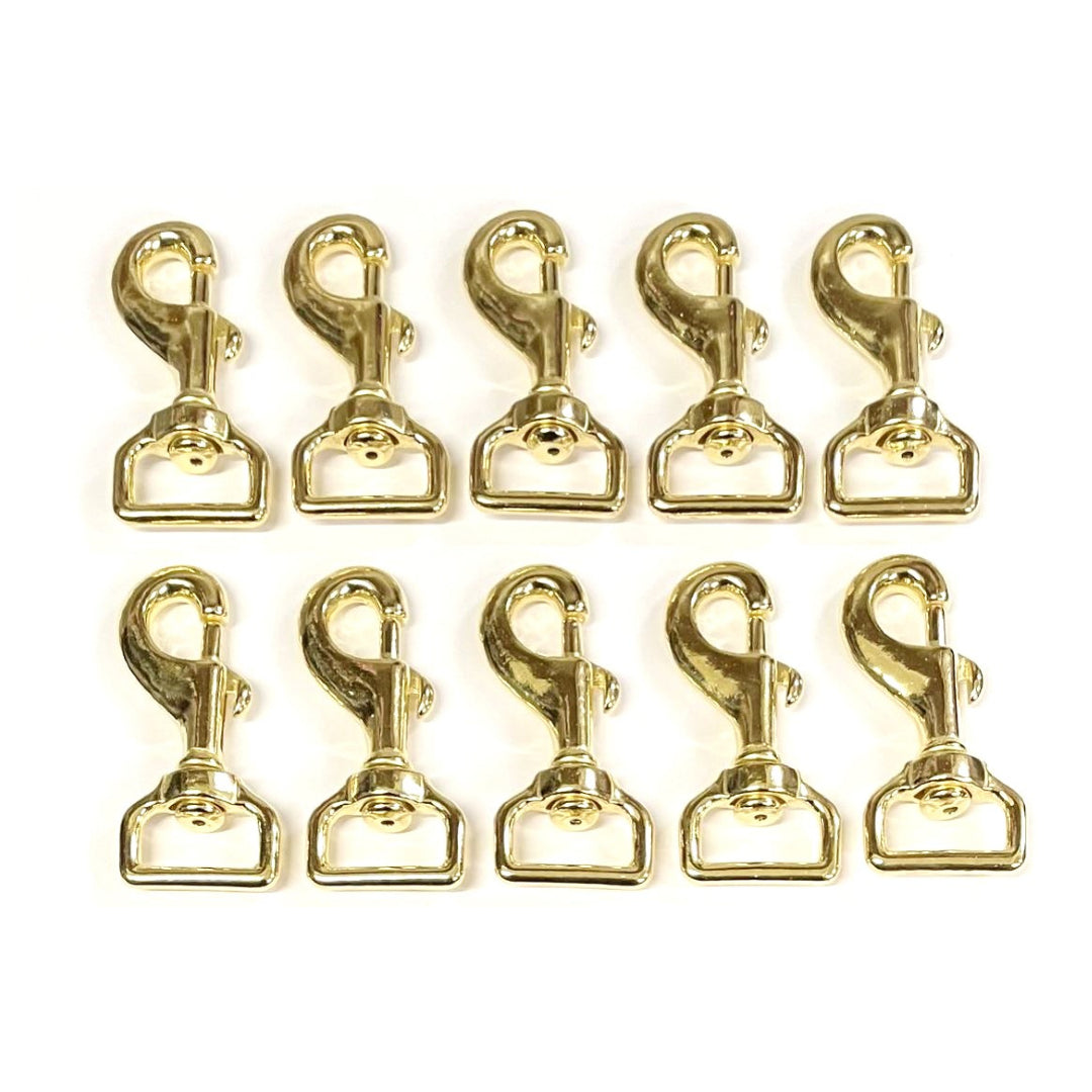 12mm 16mm 20mm 25mm Heavy Duty Solid Brass Trigger Clips Hooks Swivel x1 x2 x5 x10
