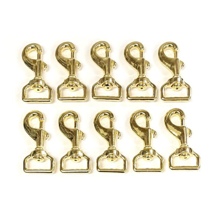12mm 16mm 20mm 25mm Heavy Duty Solid Brass Trigger Clips Hooks Swivel x1 x2 x5 x10