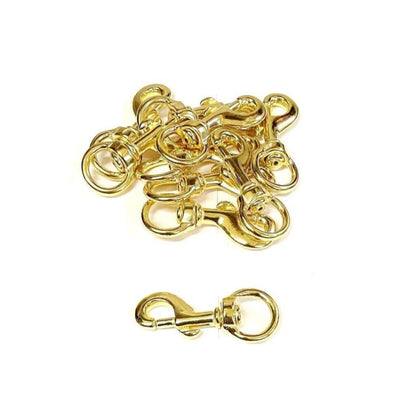 Solid Brass Round Eye Heavy Duty Trigger Clips 6mm - 32mm For Dog Leads Horse