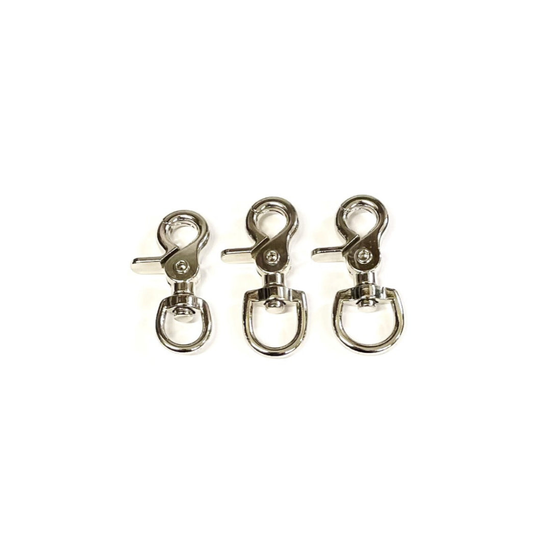 12mm 16mm 20mm Scissor Trigger Clips Hooks Swivel Nickel Plated For Dog Leads Straps