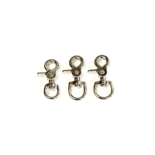 12mm 16mm 20mm Scissor Trigger Clips Hooks Swivel Nickel Plated For Dog Leads Straps