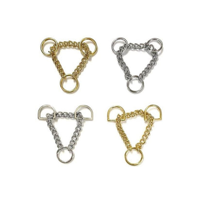 Half Check Chains For Dog Collars In Solid Brass or Chrome Plated In Various Sizes