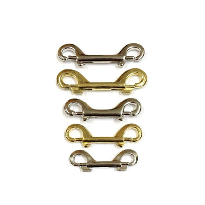 Double Ended Trigger Clips Hooks Solid Brass Brass Plated Nickel Plated