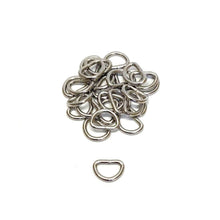 Load image into Gallery viewer, 20mm Welded D-Rings 4mm Thick Nickel Plated For Bags Straps Dog Leads Crafts x10 x25 x50 x100