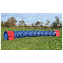 Load image into Gallery viewer, Dog Agility Tunnel Sandbag Adjustable 60cm - 80cm Diameter Tunnels Indoor Outdoor UV PVC Various Colours 490mm Material Width Connects Underneath
