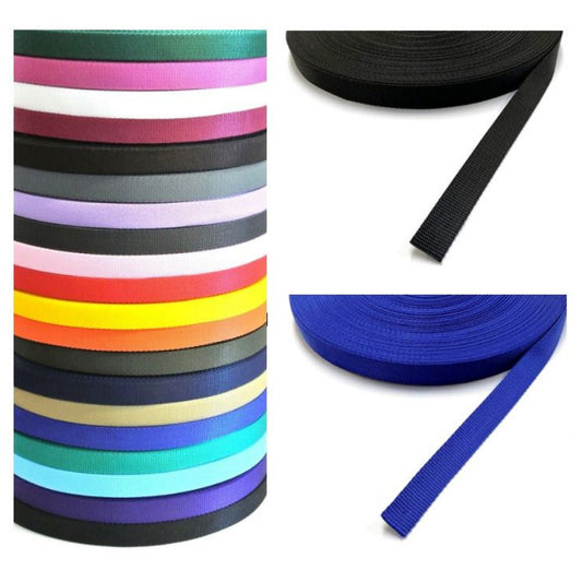 25mm Polypropylene Webbing 450kg In Various Colours And Lengths Ideal For Dog Leads Collars Straps Bags Handles