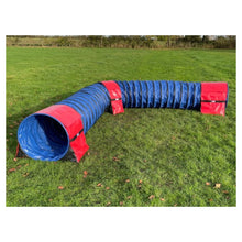 Load image into Gallery viewer, Dog Agility Tunnel Sandbag Adjustable 60cm - 80cm Diameter Tunnels Indoor Outdoor UV PVC Various Colours 490mm Material Width Connects Underneath