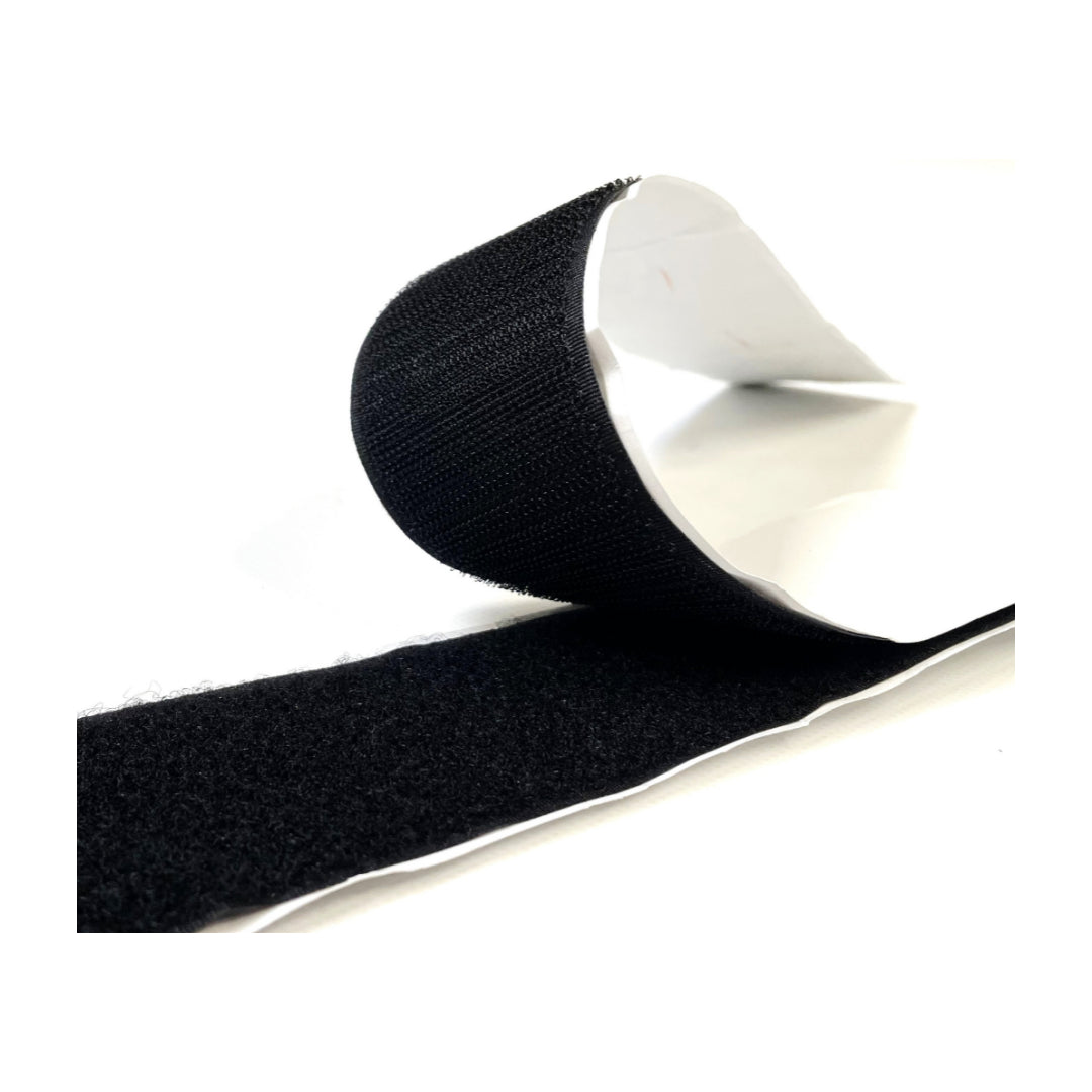 Self Adhesive Stick On Hook And Loop Tape White Black 25 Metre Rolls In 20mm 25mm 38mm 50mm