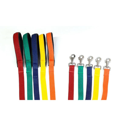 Short Dog Lead Padded Handle 45" 76" Leash Strong 25mm H/D Webbing 21 Colours