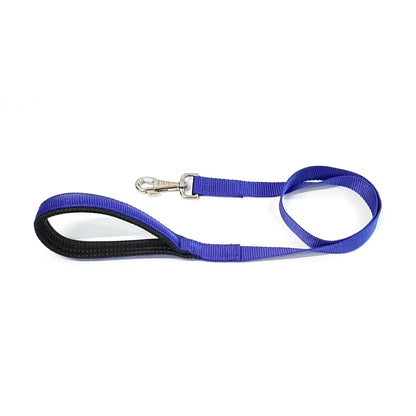 Short Dog Lead Padded Handle 45" 76" Leash Strong 25mm H/D Webbing 21 Colours