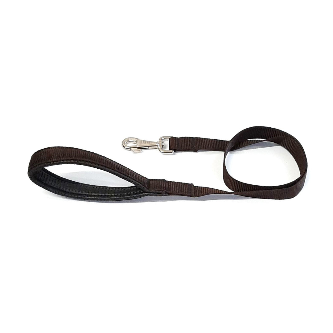 Short Dog Lead Padded Handle 45" 76" Leash Strong 25mm H/D Webbing 21 Colours