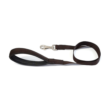 Short Dog Lead Padded Handle 45" 76" Leash Strong 25mm H/D Webbing 21 Colours