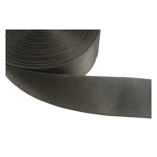 100mm Wide Webbing In Black For Bags Straps Handles Belts and Crafts Various Lengths