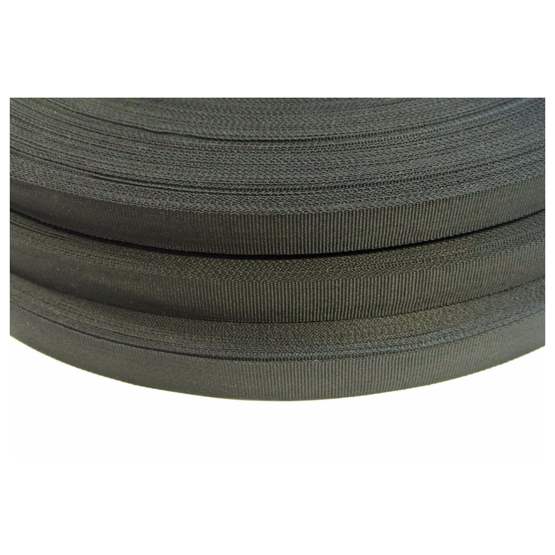 Black Binding Tape 20mm 22mm 25mm In Various Lengths For Webbing Straps Edges