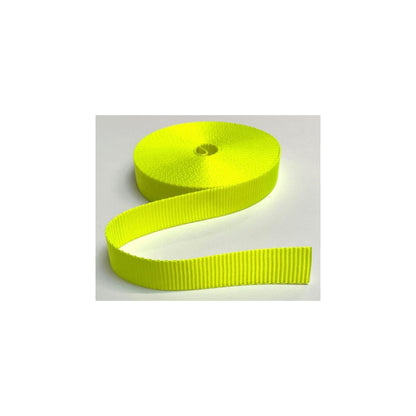 25mm 20mm Polyester Webbing Fluorescent Yellow For Bags Straps And Leads