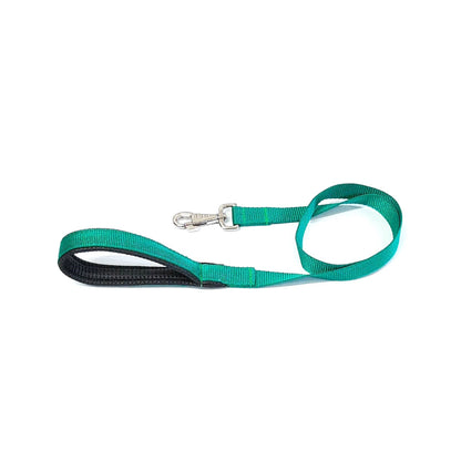 Short Dog Lead Padded Handle 45" 76" Leash Strong 25mm H/D Webbing 21 Colours