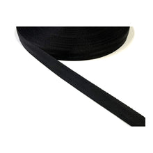 Load image into Gallery viewer, 23mm Herringbone Webbing Black 300kg 1m 2m 5m 10m 25m 50m For Bags Straps Handles