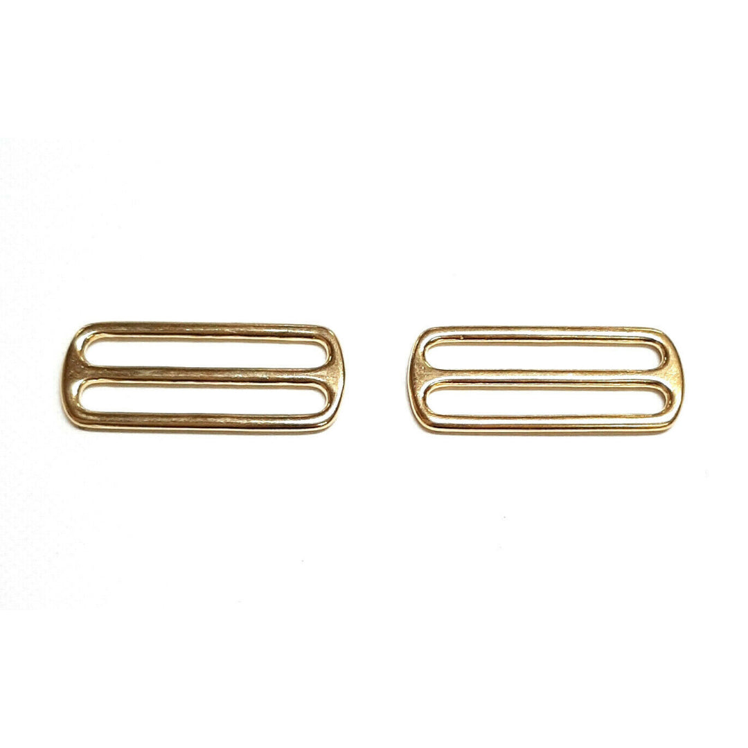 50mm/2" Solid Brass 3 Bar Slides Tri Glide Adjusters Dog Collars Leather Crafts x1 - x50