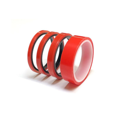 Double Sided Super Sticky Tape Clear Tape Red Lining 5 Metre Roll Strong 6mm - 25mm Width
