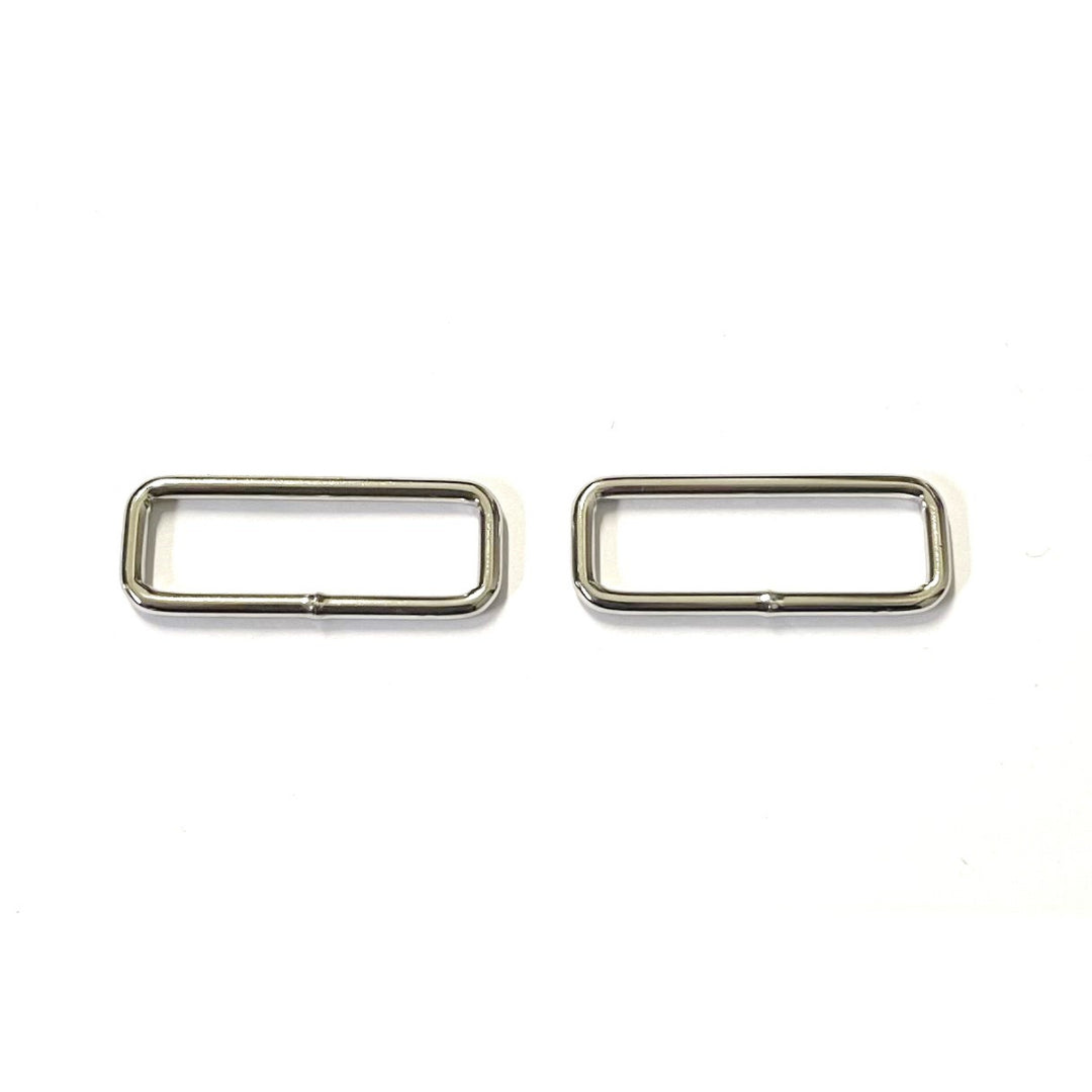Welded Wire Rectangle Loops Steel Nickel Plated 16mm 20mm 25mm 32mm 38mm 50mm
