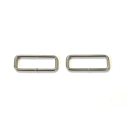 Welded Wire Rectangle Loops Steel Nickel Plated 16mm 20mm 25mm 32mm 38mm 50mm
