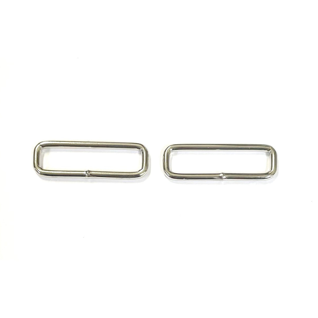 Welded Wire Rectangle Loops Steel Nickel Plated 16mm 20mm 25mm 32mm 38mm 50mm